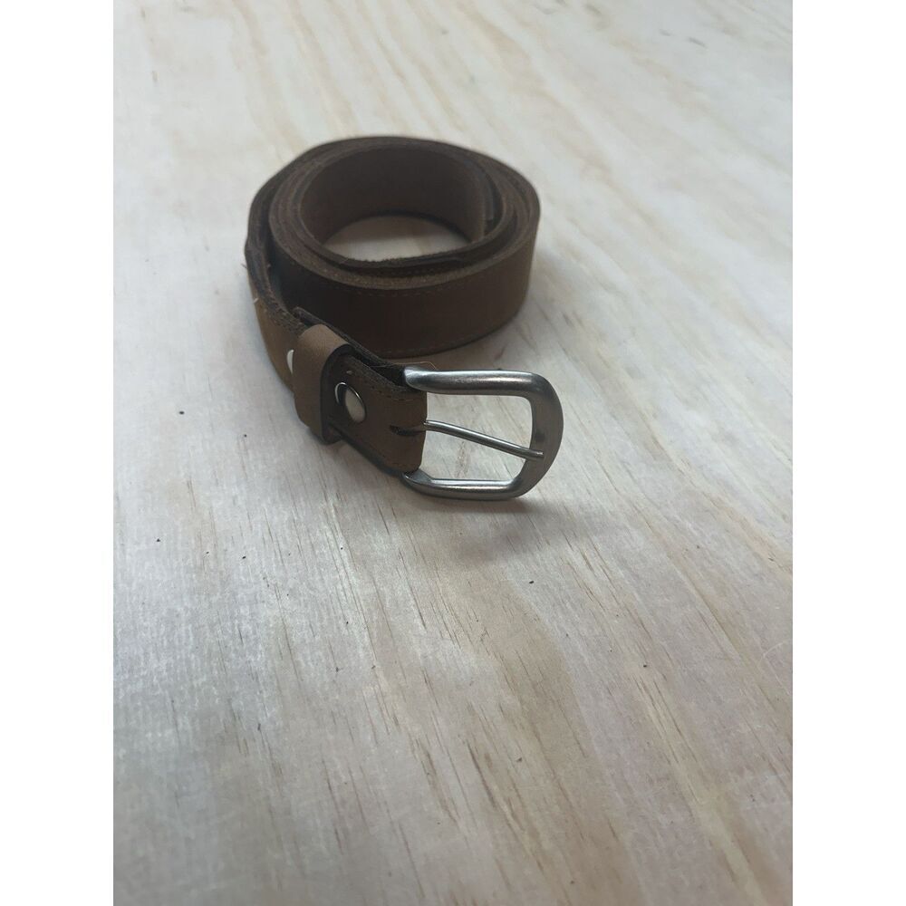 King Size Genuine Leather Belt‎ Sz 48” Brown Made In America Men’s